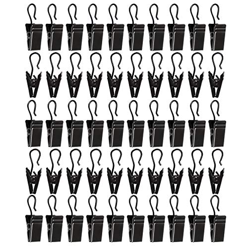 50pcs Awning Lights Curtain Clips Stainless Steel Curtain Clip Hooks Curtain Hooks Bulldog Clips siding Clips for Hanging Tablecloth Towel Clips for Camping Tents Home Decoration Photos Art Craft.