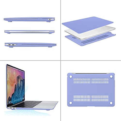 MOSISO Compatible with MacBook Air 13 inch Case 2022 2021 2020 2019 2018 Release A2337 M1 A2179 A1932 Retina Display with Touch ID, Plastic Hard Shell Case & Keyboard Cover Skin, Serenity Blue