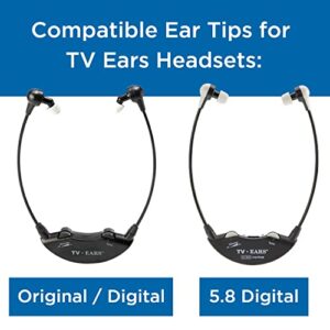 Genuine TV Ears Replacement Foam Ear Tip for TV Ears Headsets (Original, Digital and 5.8 Digital) - One year Supply - 40738