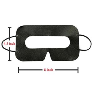 YinQin 50PCS Disposable VR Mask VR Headset Mask, Sanitary VR Eye Cover Mask, VR Eye Mask Cover, VR Headset Cover Mask Universal Mask for VR (Black)