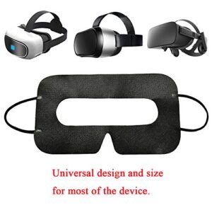 YinQin 50PCS Disposable VR Mask VR Headset Mask, Sanitary VR Eye Cover Mask, VR Eye Mask Cover, VR Headset Cover Mask Universal Mask for VR (Black)