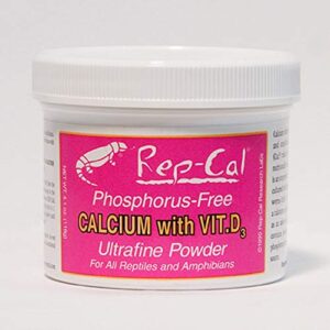 rep-cal phosphorus-free calcium with vitamin d3 ultrafine powder, 3.3 oz.