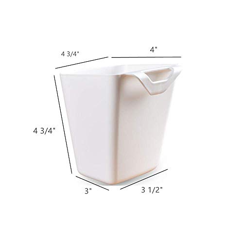 DODXIAOBEUL 5pcs Hanging Cup Holder,Rolling Cart Accessories Utility cart Accessories Hanging Bins,Hanging Flower Pots,Space Saver,Storage Bucket Desktop Container,Make Up Pencil Holder White