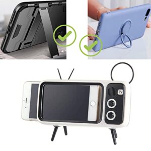 Mobile Phone Screen Stand. Retro TV Mobile Phone Base. with Speakers. for iPhone 8 Plus / 7sPlus/7 Plus / 6sPlus / 6 Plus . Smart Gifts for Families, Girls/Boys Friend