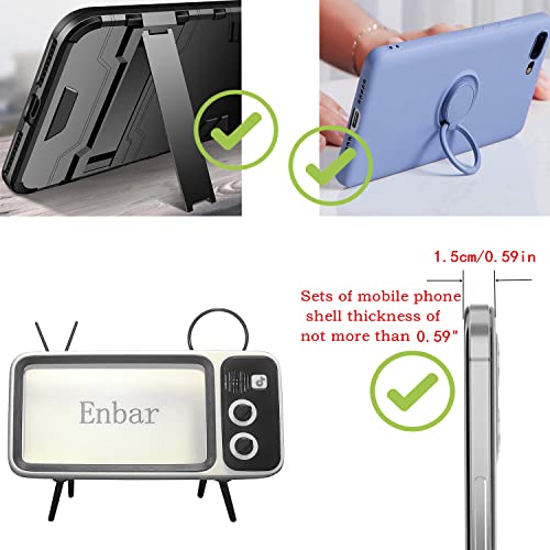 Mobile Phone Screen Stand. Retro TV Mobile Phone Base. with Speakers. for iPhone 8 Plus / 7sPlus/7 Plus / 6sPlus / 6 Plus . Smart Gifts for Families, Girls/Boys Friend