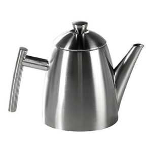 frieling usa 0127 18/8 brushed stainless steel primo teapot with infuser, 7.5" h, silver