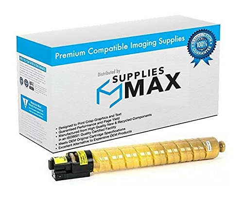 SuppliesMAX Compatible Replacement for Gestetner Corp DSC-535/DSC-545/MP-C3500/MP-C4500 Yellow Toner Cartridge (17000 Page Yield) (Type MP-C4500A) (888617)