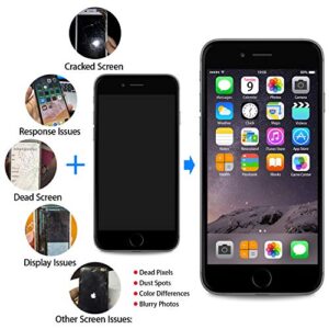 for iPhone 8 Screen Replacement Black Full Assembly 4.7" 3D Touch LCD Display Screen Digitizer for A1863, A1905, A1906 with Front Camera+Earpiece+Sensors+Waterproof Seal+Repair Tools+Screen Protector