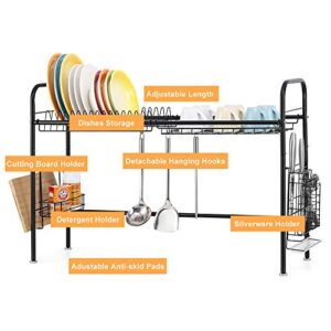 NEX Over The Sink Dish Drying Rack Single Tier Dish Rack Adjustable