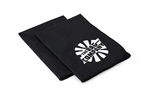 The Rag Company - "Fender Defender - Premium Microfiber Suede Cloth, Autobody & Paint Damage Protection, 250gsm, 24in x 36in, Black (2 Pack)