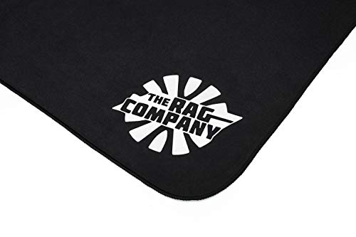 The Rag Company - "Fender Defender - Premium Microfiber Suede Cloth, Autobody & Paint Damage Protection, 250gsm, 24in x 36in, Black (2 Pack)