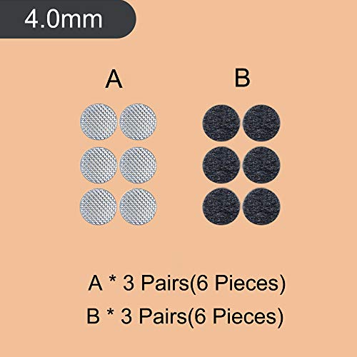 4mm Headphone Filters Dustproof for Earphone Filter Earphone Protective Filters Compatible with Urbeats Beatsx (6 Pairs) (4.0mmAB, Silver/Black)