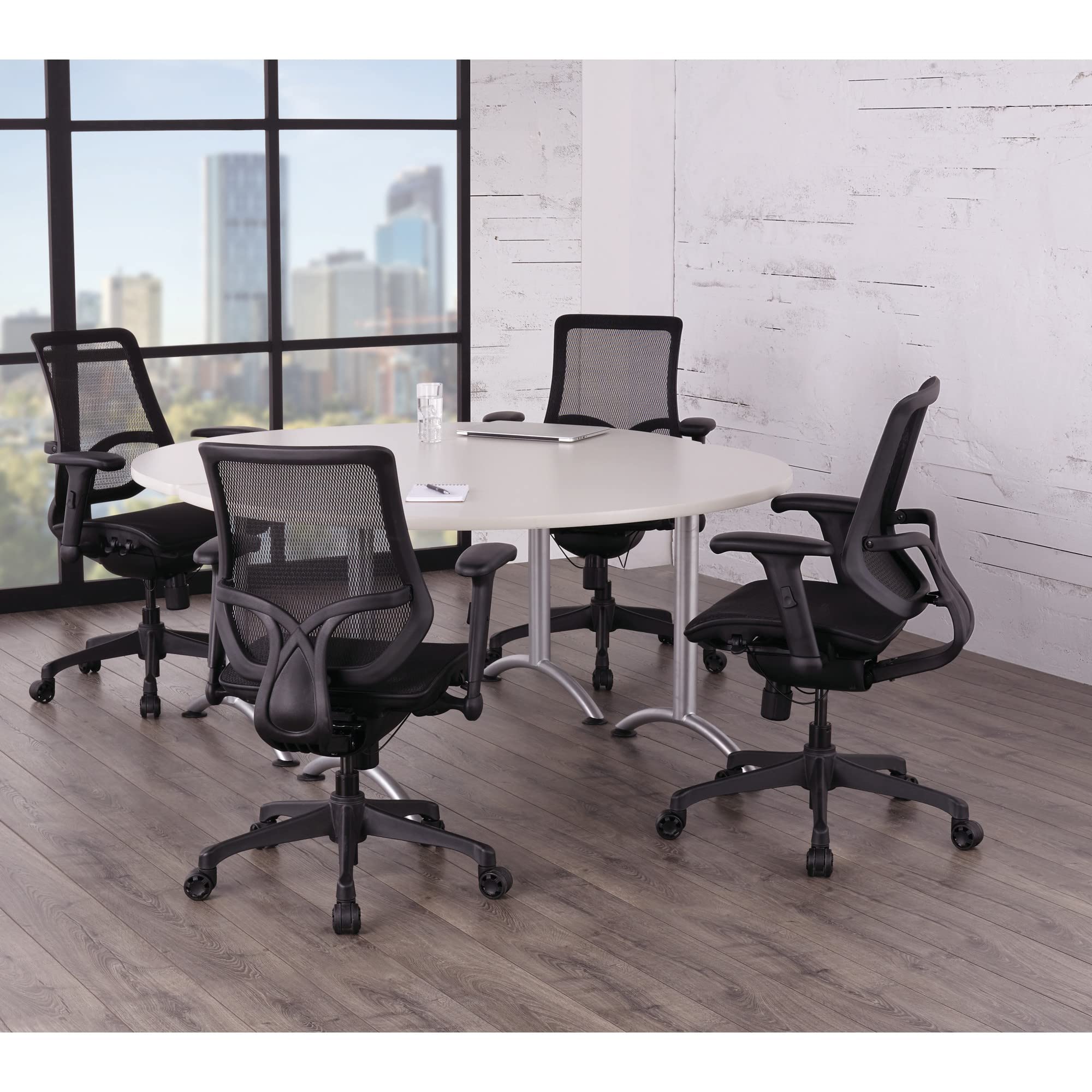 WorkPro® 1000 Series Ergonomic Mesh/Mesh Mid-Back Task Chair, Black/Black