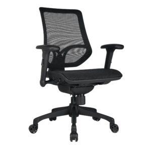 WorkPro® 1000 Series Ergonomic Mesh/Mesh Mid-Back Task Chair, Black/Black