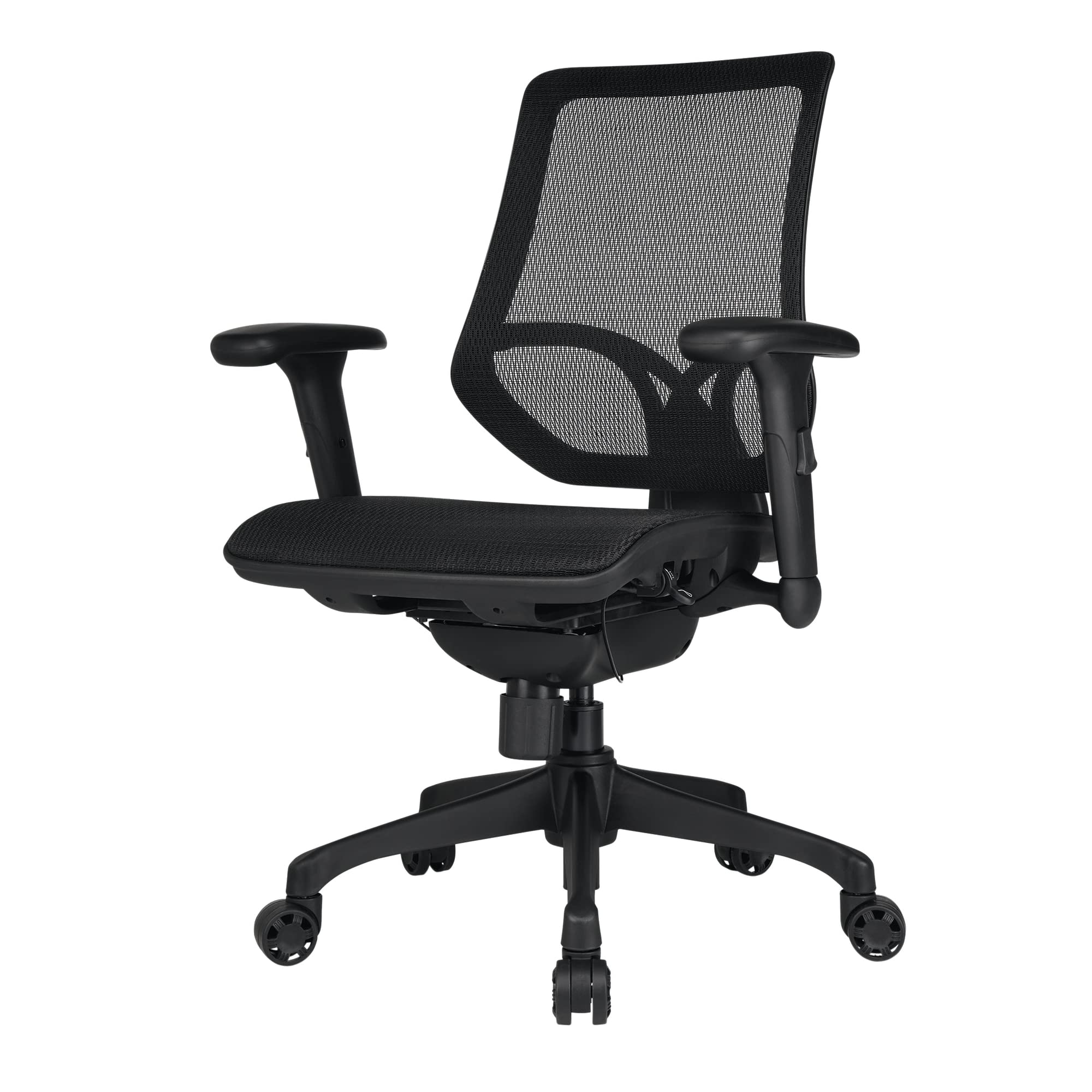 WorkPro® 1000 Series Ergonomic Mesh/Mesh Mid-Back Task Chair, Black/Black