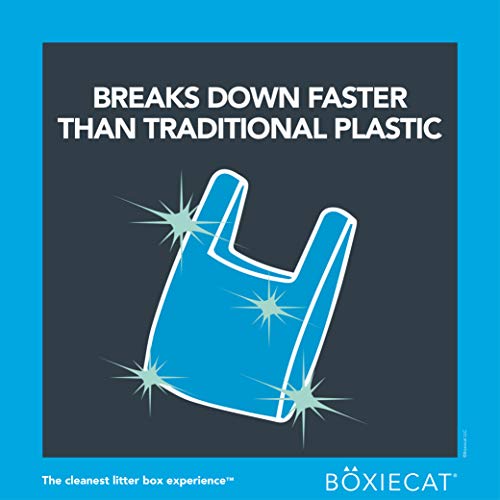 Boxiecat Scoop & Tie Cat Litter Waste Bags -Unscented– Leakproof - Large to Fit Any Scoop – Convenient Handles Tie & Seal in Odors - 1 Count (Pack of 120)