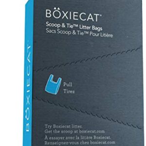 Boxiecat Scoop & Tie Cat Litter Waste Bags -Unscented– Leakproof - Large to Fit Any Scoop – Convenient Handles Tie & Seal in Odors - 1 Count (Pack of 120)