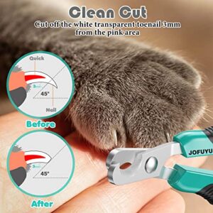 Cat Nail Clippers - Professional Cat Nail Trimmer – Angled Blade Pet Nail Clippers for Dogs Rabbit Kitten Ferret - Safe, Sharp
