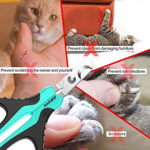 Cat Nail Clippers - Professional Cat Nail Trimmer – Angled Blade Pet Nail Clippers for Dogs Rabbit Kitten Ferret - Safe, Sharp