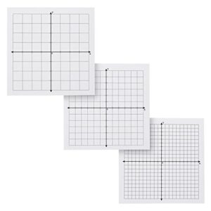 10 Pack Mini Graph Paper Sticky Notes in 6 Designs, 25 Sheets per Pad (3x3 in)