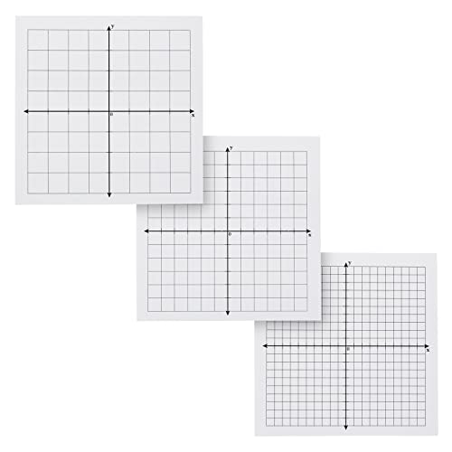 10 Pack Mini Graph Paper Sticky Notes in 6 Designs, 25 Sheets per Pad (3x3 in)