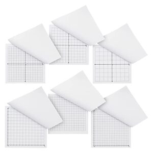 10 Pack Mini Graph Paper Sticky Notes in 6 Designs, 25 Sheets per Pad (3x3 in)