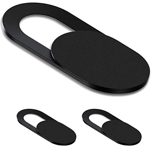 [3 Pack] Slide Webcam Cover Ultra Slim Web Camera Cover fits Laptop, Desktop, PC, Macboook Pro, iMac, Mac Mini, Computer, Smartphone,Protect Your Privacy and Security,Strong Adhensive-Black