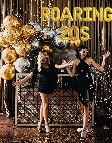 JeVenis Roaring 20s Balloons Great Gatsby Birthday Decor 20th Birthday Party Balloons 20 Anniversary Decorations Roaring 20s Flapper Party Roaring Twenties Birthday Balloon