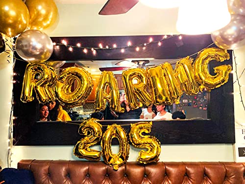 JeVenis Roaring 20s Balloons Great Gatsby Birthday Decor 20th Birthday Party Balloons 20 Anniversary Decorations Roaring 20s Flapper Party Roaring Twenties Birthday Balloon