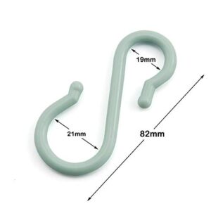 ZRM&E 8PCS Multifunction S Shape Hook Hanger for Home Kitchen Bathroom Bedroom Supplies,Creative Household Storage Nail-Free Double Head Clasp S Hooks Small Size(Blue)