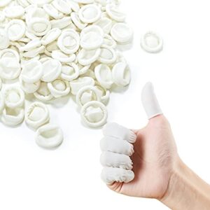 greenlife® 100/300/500pcs general finger cots finger gloves finger protector finger support disposable latex nail cover durable high elastic anti static protect sleeves tool (300pcs)