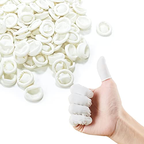 GreenLife® 100/300/500pcs General Finger Cots Finger Gloves Finger Protector Finger Support Disposable Latex Nail Cover Durable High Elastic Anti Static Protect Sleeves Tool (300pcs)