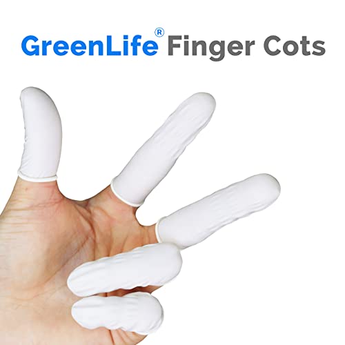 GreenLife® 100/300/500pcs General Finger Cots Finger Gloves Finger Protector Finger Support Disposable Latex Nail Cover Durable High Elastic Anti Static Protect Sleeves Tool (300pcs)