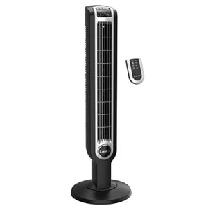 lasko 2511 36″ tower fan with remote control - features 3 whisper quiet speeds and built-in timer (renewed)