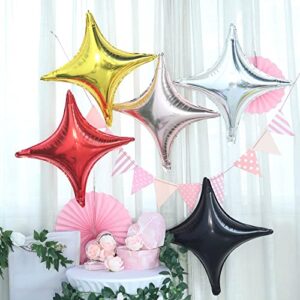 TABLECLOTHSFACTORY 3 Pack 23" Rose Gold Aluminum Foil Star Shape Balloon Wholesale 4 Point Quadrangle Mylar Balloons