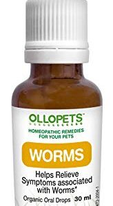 OLLOPETS Worms, Organic Homeopathic Remedy for All Pets, 1 Fl Ounce