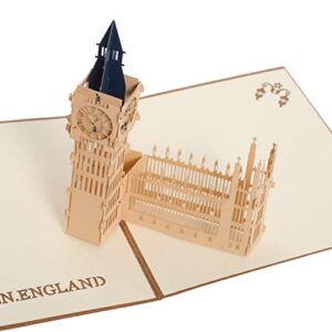 handmade 3d pop up cards - big ben handmade pop up greeting card for your loved ones, wedding anniversary card for couple, valentine day, happy birthday cards