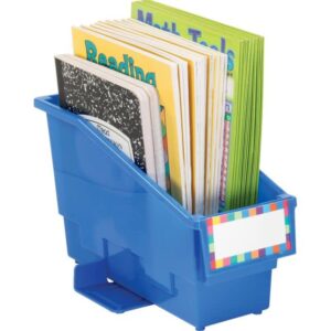 Durable Book and Binder Holders with Stabilizer Wing and Storage Rack - 6 Colors