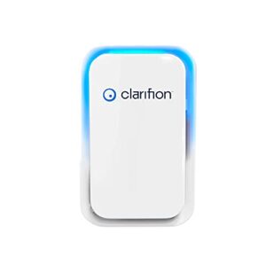 clarifion - air ionizers for home (1 pack), negative ion filtration system, quiet air freshener for bedroom, office, kitchen, portable air filter odor, smoke dust, pets, eliminator, mini air cleaner