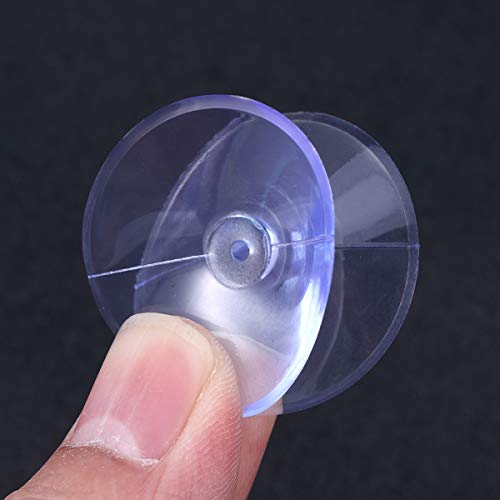 STOBOK 12 Pcs Transparent Double-Sided Suction Cups for Glass Silicone Suckers Pads Without Hooks 10 x 30mm