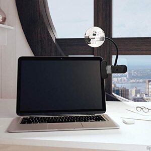 Suremita Security Convex Mirror with Adjustable Clip for Personal Safety Open Office Environment Dressing Room and Cubicle Computer Desk Rear View or Anywhere (Round)