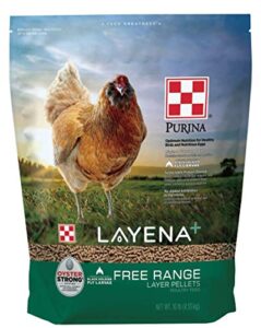 purina layena+ | nutritionally complete free range layer hen feed | 10 pound (10 lb) bag