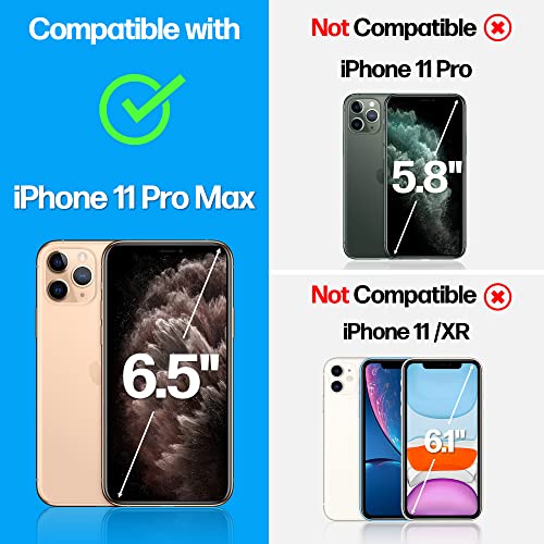 Power Theory Designed for iPhone 11 Pro Max Screen Protector Tempered Glass [9H Hardness], Easy Install Kit, 99% HD Bubble Free Clear, Case Friendly, Anti-Scratch, 2 Pack