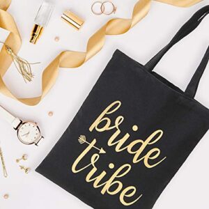 Pop Fizz Designs Bride Tribe Bags- Bridesmaid Canvas Totes and Bride Bag (12 pack)