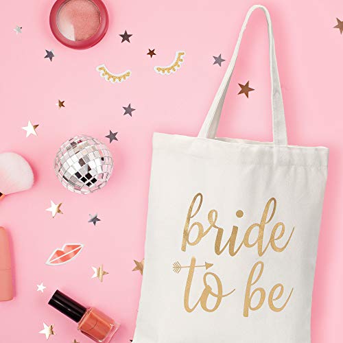 Pop Fizz Designs Bride Tribe Bags- Bridesmaid Canvas Totes and Bride Bag (12 pack)