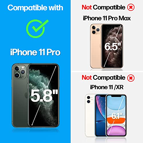 Power Theory Designed for iPhone 11 Pro Screen Protector Tempered Glass [9H Hardness], Easy Install Kit, 99% HD Bubble Free Clear, Case Friendly, Anti-Scratch, 2 Pack