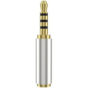 Gold Plated Headphone Adapter 3.5mm Male to 2.5mm Female Audio Headset Converter 3 Ring Jack Plug - Stereo or Mono - 3 Pack