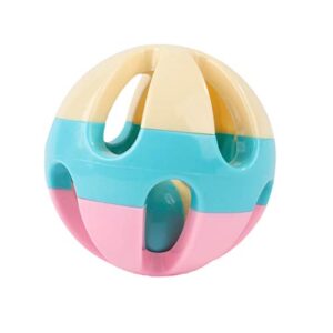 POPETPOP 2Pcs Bird Bell-Dog Ball with Bell Pet Parrot Toy Colorful Birds Ball with Bell for Budgie Cockatiel Rabbit Cat Dog