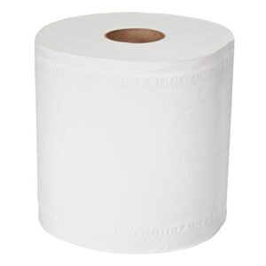 amazoncommercial 2-ply white 7.6' centerfeed pull paper hand towels (sofi-020) for business,perforated,compatible with universal dispensers|fsc certified |600 sheets per roll (6 rolls)(7.6 x 9 sheet)