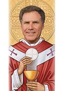 Will Ferrell Celebrity Prayer Candle - Funny Saint Candle - 8 inch Glass Prayer Votive - 100% Handmade in USA - Novelty Celebrity Gift